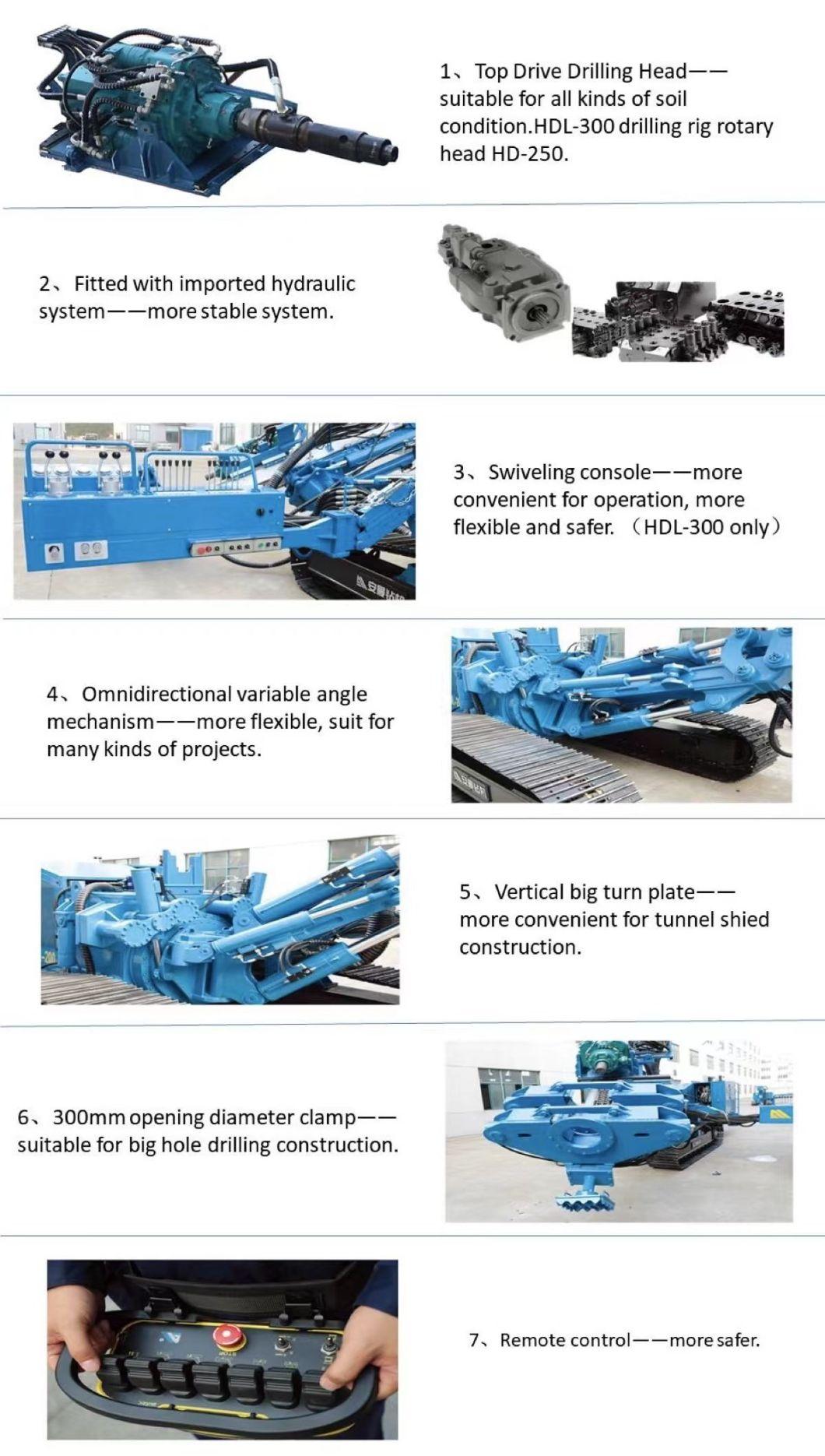 Hdl-300 All Kinds of Guide Hole Construct Multifunctional Drilling Rig