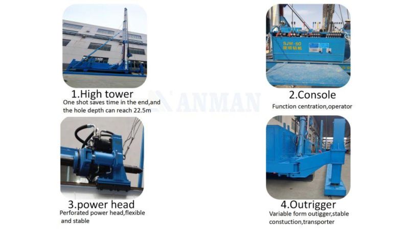 Sjw-60 Soil Improvement Construction Drill Rig Equipment