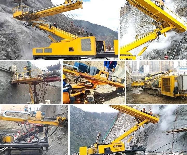 Drilling Diameter 0-300mm Ground Anchor Drilling Rig for Hard Rock Projects 12m Height Rock Drills