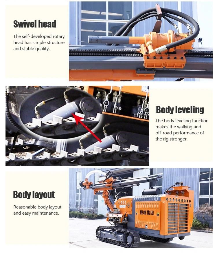 DTH Drilling Rig Machine 20m Depth Crawler DTH Drill Rig for Blasting Hole Drill