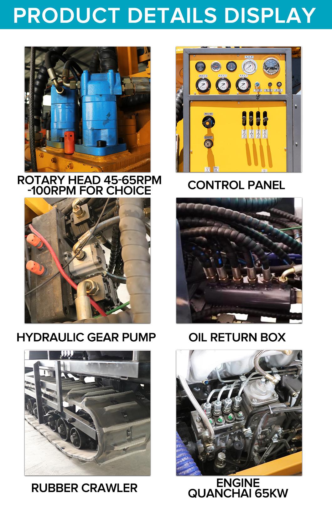 DTH Portable Pneumatic Diesel Drilling Crawler Machine Rigs