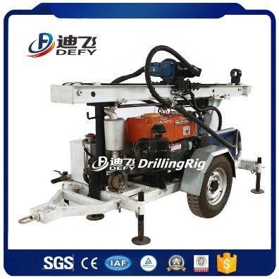 100m Wheels Type Widely Used Air Compressor Drill Machine