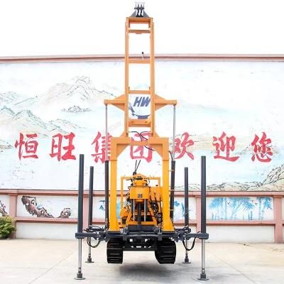 Hydraulic Lifting Tower Crawler 160m Water Well Drilling Rig Machine