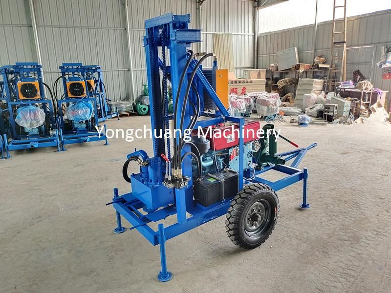 Hydraulic Water Drill Rig with Water Pipe and Water Pump