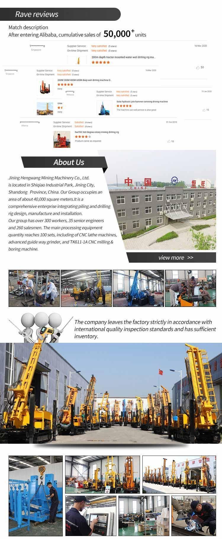 Air Water Well Drilling Rig Drilling Rig Machine 220m Air Compressor Water Well Drilling Rig Machine