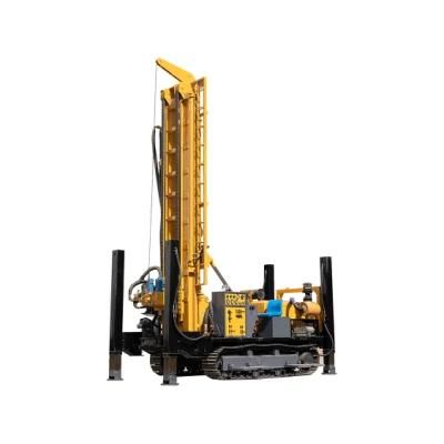 Depth 200m Use Crawler Rotary Borehole Water Well Drill Rig