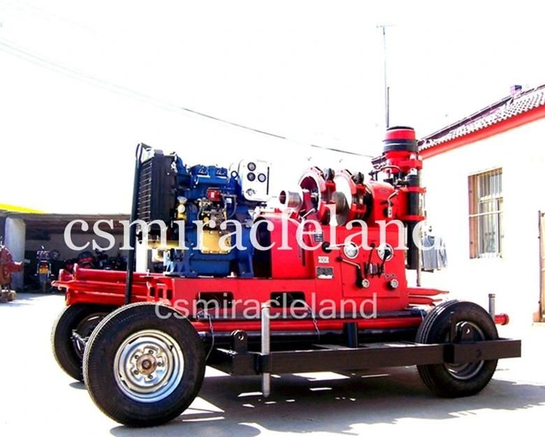 Four-Wheel Trailer Type Water Well Drilling Rig (XY-4)