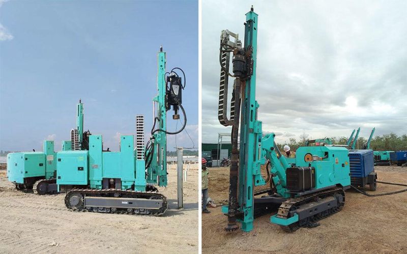 Hf385y Crawler Hydraulic DTH Photovoltaic Pile Drilling Rig Adapt to Complex Terrain