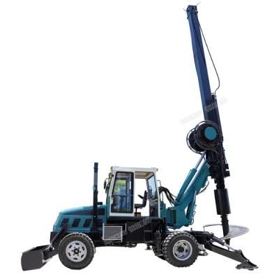 15 Meters Hydraulic Wheeled Square Rod Rotary Drilling Rig