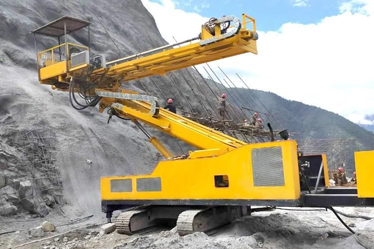 Drilling Diameter 0-300mm Ground Anchor Drilling Rig for Hard Rock Projects 12m Height Rock Drills
