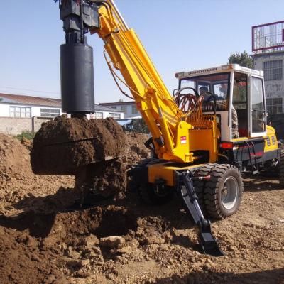 13m/15m/18m High Quality Wheeled Economical Water Well Rod Rotary Drilling Machine with Factory Price