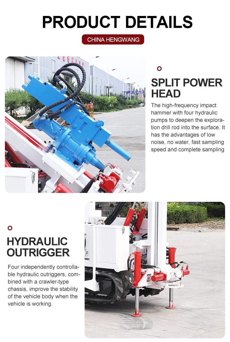Double Tube Sampling 30m Coring Crawler Sampling Geotechnical Drilling Rig