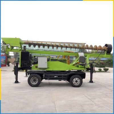 High Efficiency Wheeled 360-6 Pile Driver and Trailer Rotary Pilling Machine Supplier