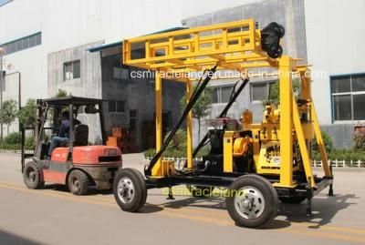200m Trailer Mounted Portable Water Well Drilling Rig for Sale (YZJ-200YY)