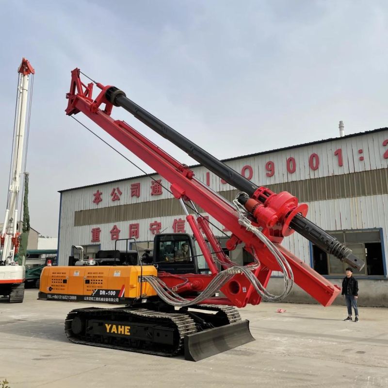 High Efficiency 20m Drilling Depth Crawler Hydraulic Rotary Piling/Drilling/Drill Rig Dr-100 for Construction of Houses, Roads, Bridges, Water Conservancy, Et