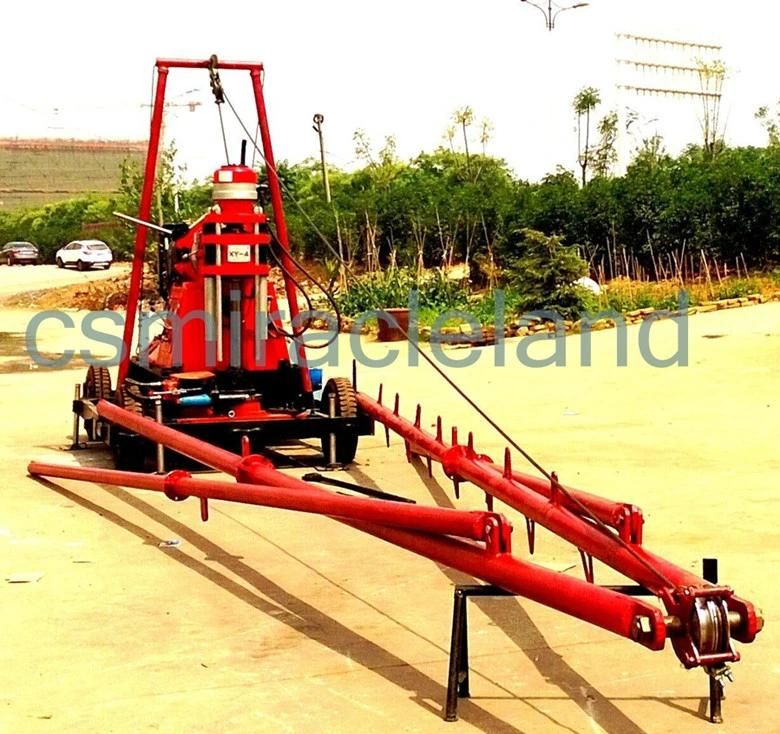 Four-Wheel Trailer Type Water Well Drilling Rig (XY-4)