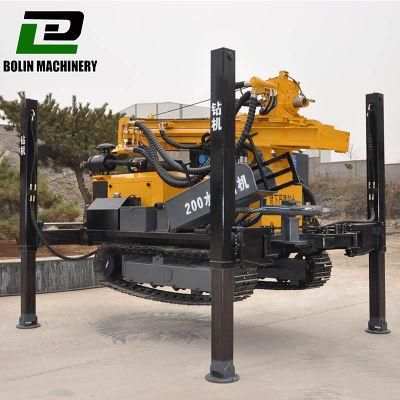 Hot Sale Crawler Mounted DTH Drilling Rig 200m Diesel Engine Water Well Drilling Rig Borehole Machinery Drilling Wells