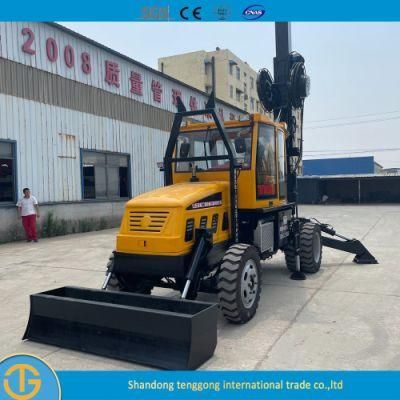 Portable Crawler Hammer Hydraulic Piling Drilling Rig Machine for Sale Dl-180 Model