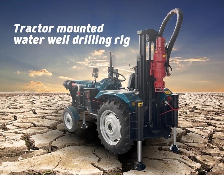 Cheap Water Well Drilling Rig 150m Tractor Mounted Drilling Machine