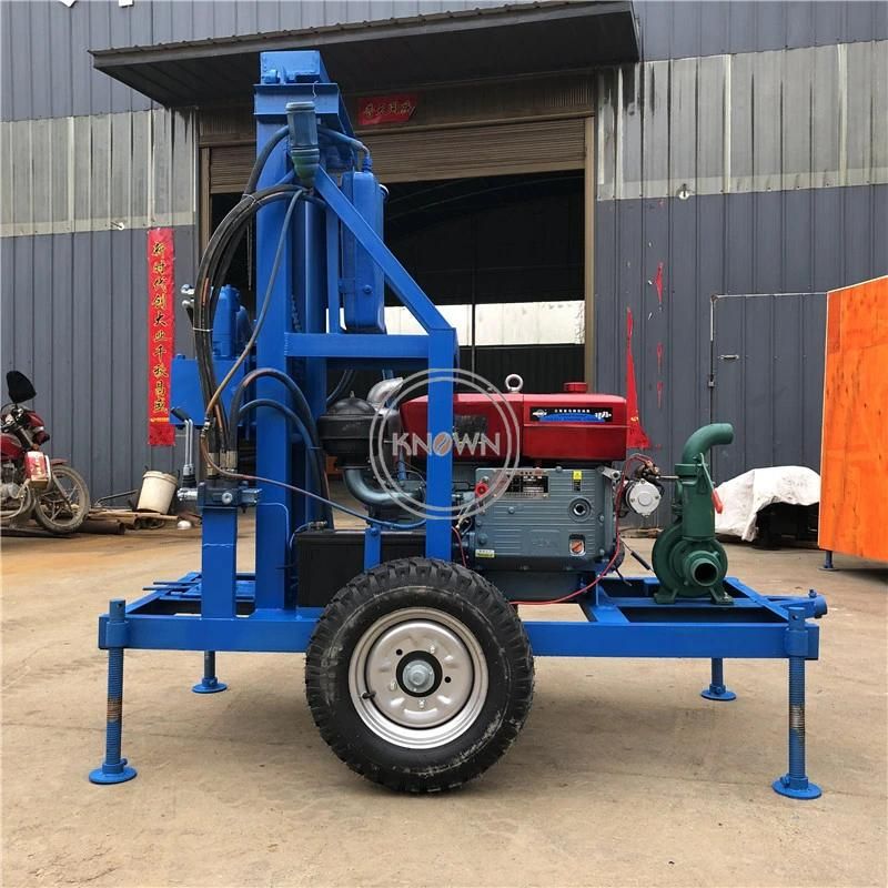 Diesel Water Well Drilling Machine 22HP 100m Drilling Wells Machine Hydraulic Mine Drilling Rig Electric