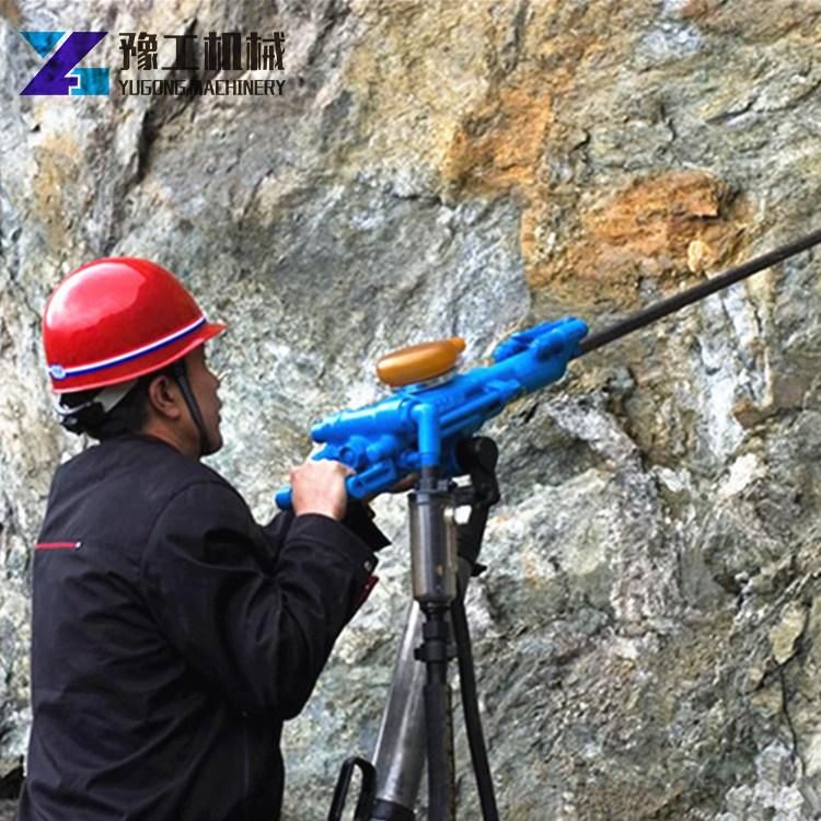 Portable Blasthole Drilling Rig Yt27 Yt28 Yt29 Pneumatic Air Leg Rock Drill for Quarry Mining