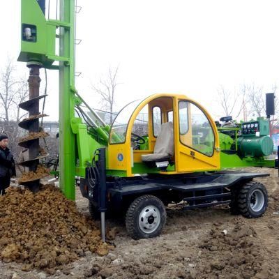 Wheeled 360-6 Screw Economical Pile Drilling Machine Hydraulic Piling Machine