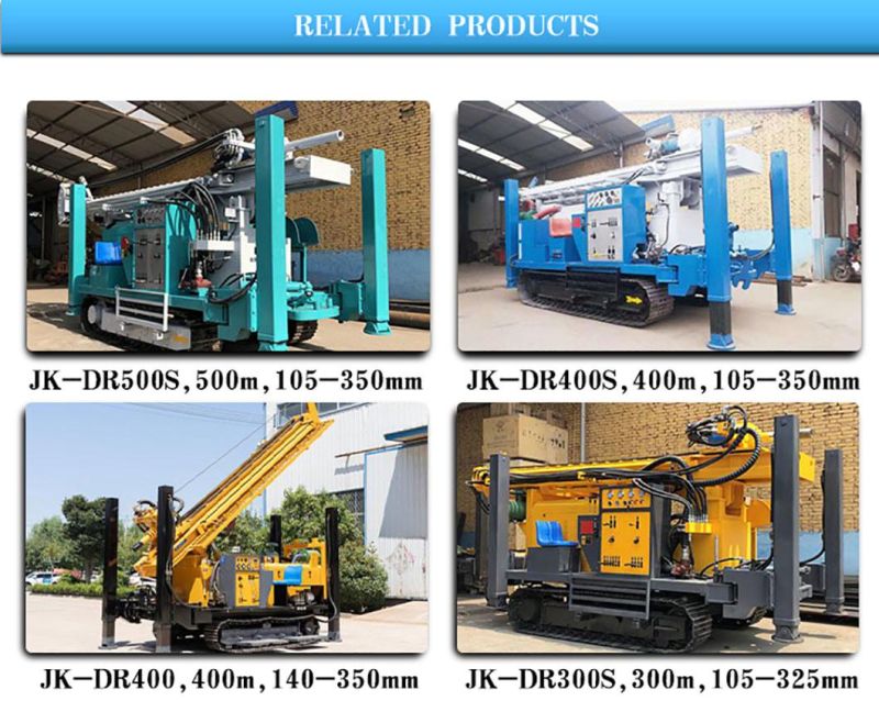 Jk-Dr500 Diesel Engine Crawler Trype Water Well Drilling Rig Machine for Sale