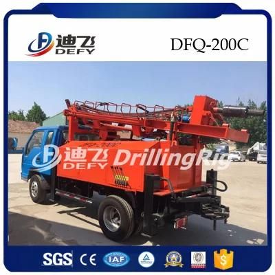 2022 Hot Sale Portable Dfq-200c Truck Mounted Used Water Drilling Machine