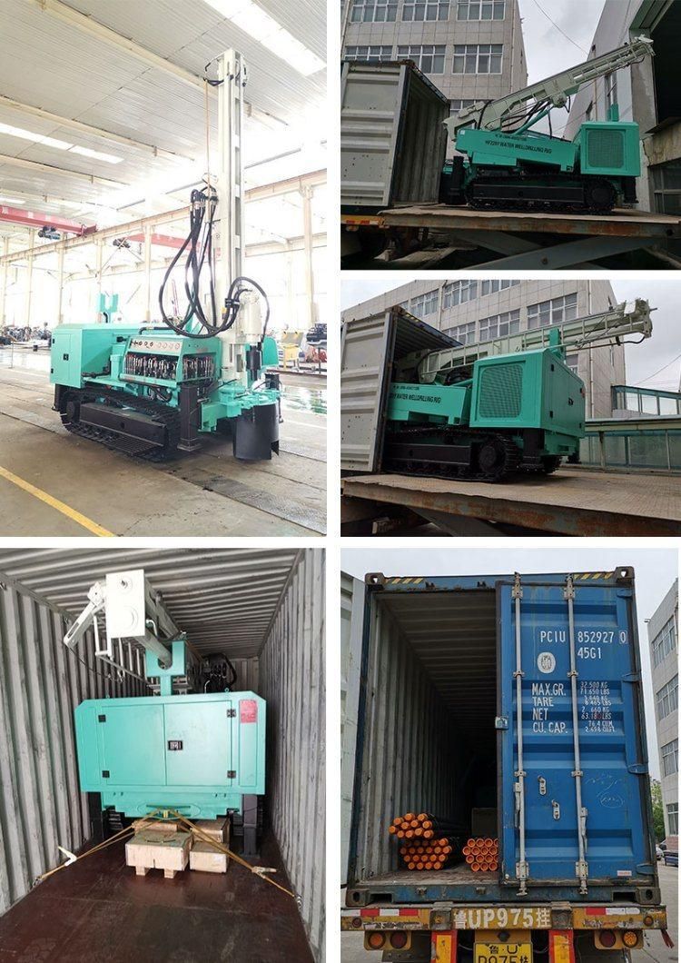 Hf220y 220m Small Crawler DTH Water Borehole Well Drilling/Drill Rig