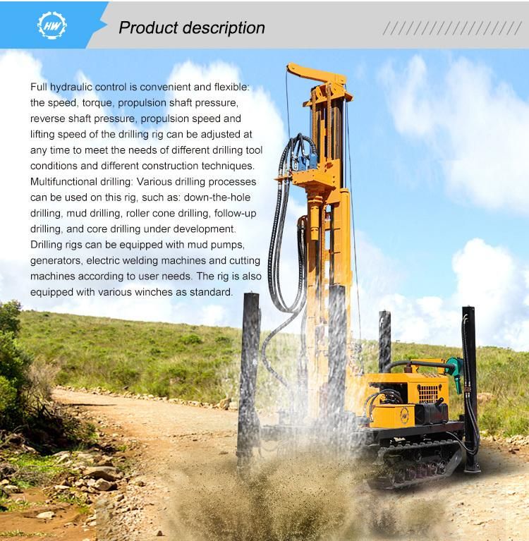 Hydraulic Exploration Water Well Drilling Machine Diesel Power Drilling Rig