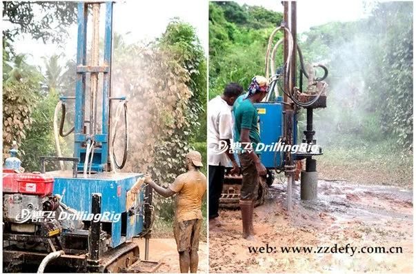 100m Small Cheap Tractor Rock Drilling Rig for Water