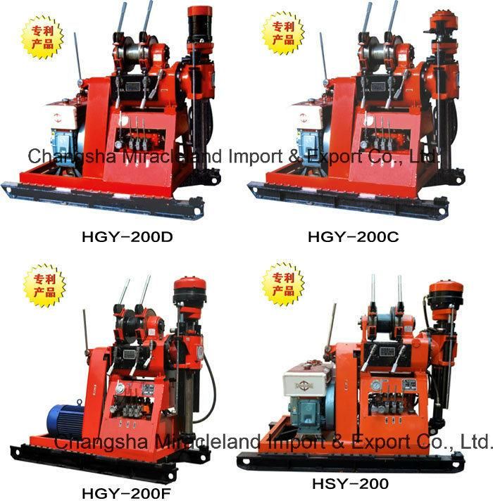 200m Hydraulic Large Spindle Hole Diameter Geotechnical Investigation Drilling Rig