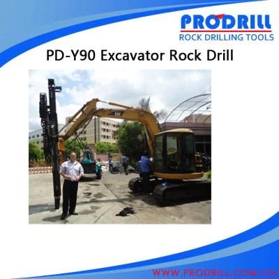 Drilling Rig Pd-Y90 Hydraulic Excavator Mounted Rock Drilling Rig for Borehole Drilling