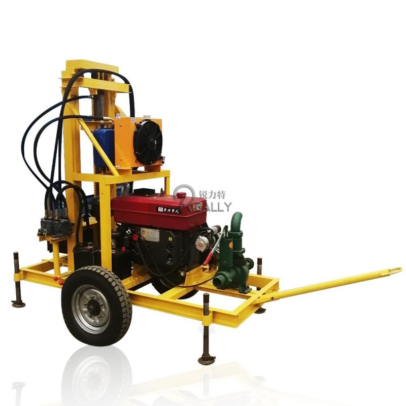 Diesel Drilling Rig Machine 22/35HP Portable Well Drilling Machine 100m Deepth Well Drilling Machine for Sale