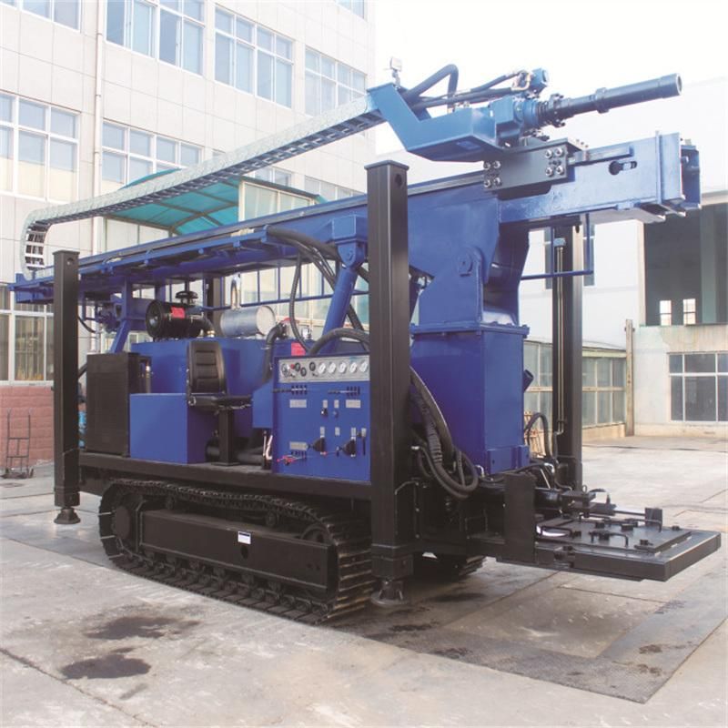 600meters Deep Depth Crawler Hydraulic Hard Rock Water Well Drilling Rig Machine