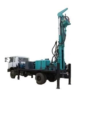 Pneumatic hydraulic type 200m water well truck mounted drilling machine