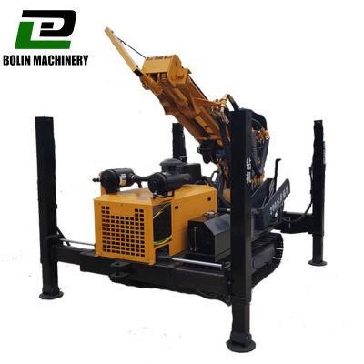 Crawler Base Water Well Drilling Rig Machine DTH Driven by Diesel Engine with 200m Drilling Depth Pneumatic 1.7-3.0MPa