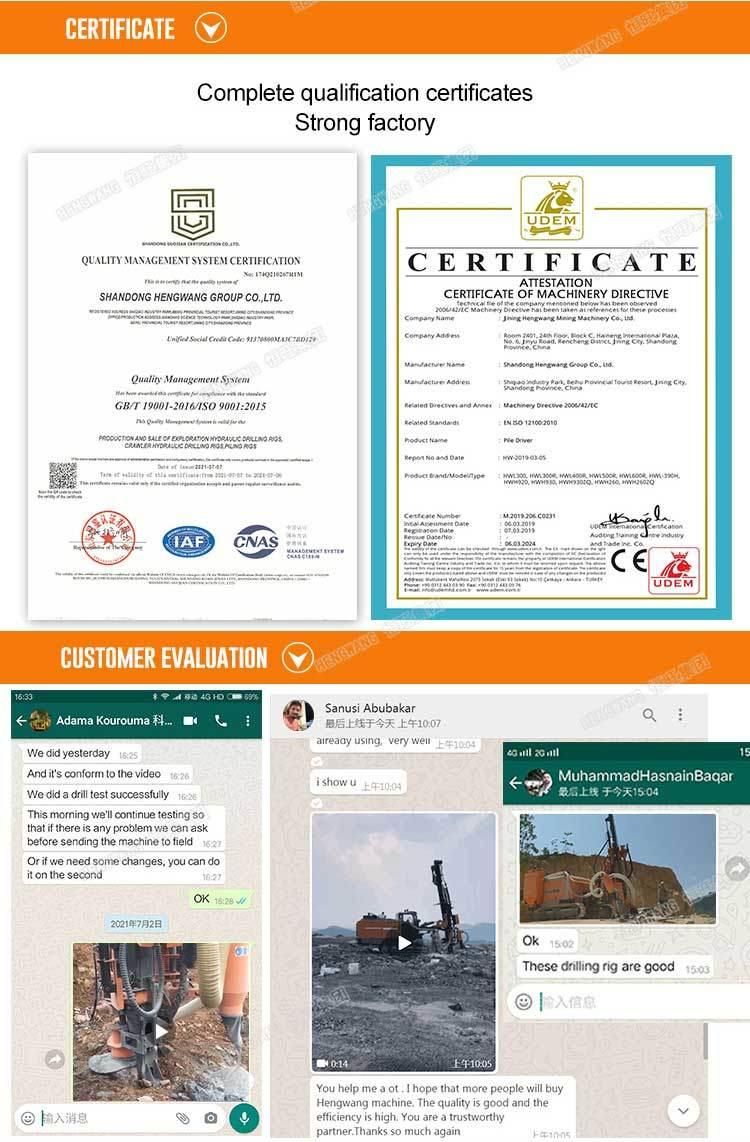 Air Compressor Diesel Drill Rig Rock for Turkey