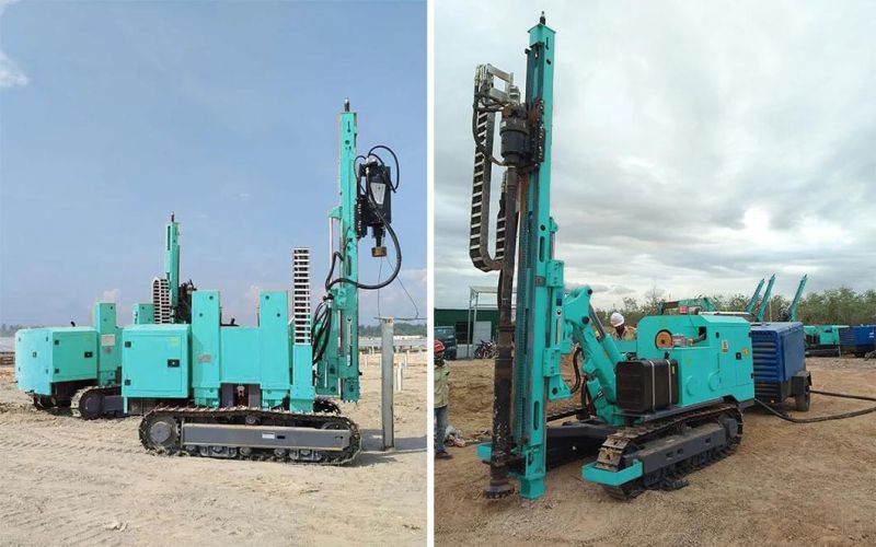 Hf385y 90-400mm Multifunctional Hydraulic Crawler Boring Photovoltaic Solar Pile Driver Drilling Machine for Drill