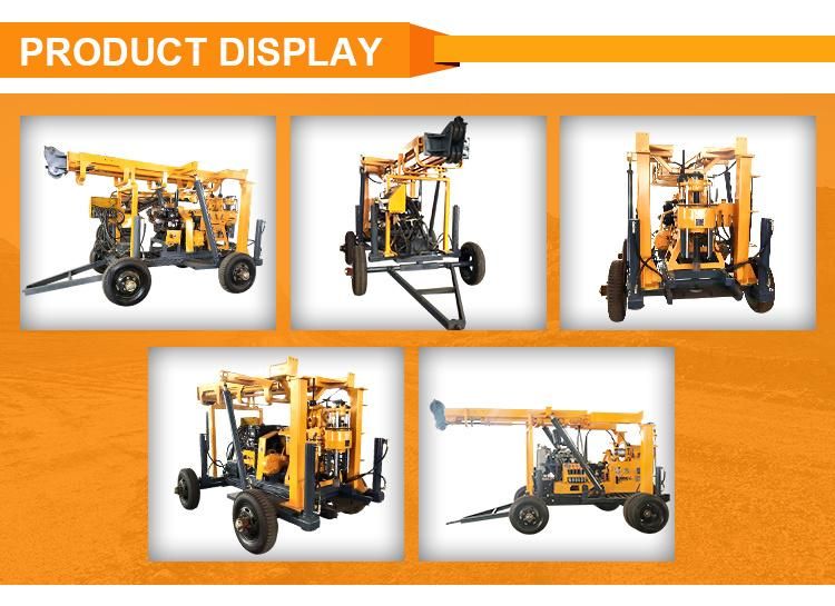 Wheel Hydraulic Rotary Core Drilling Rig 600m Exploration Drilling Machine
