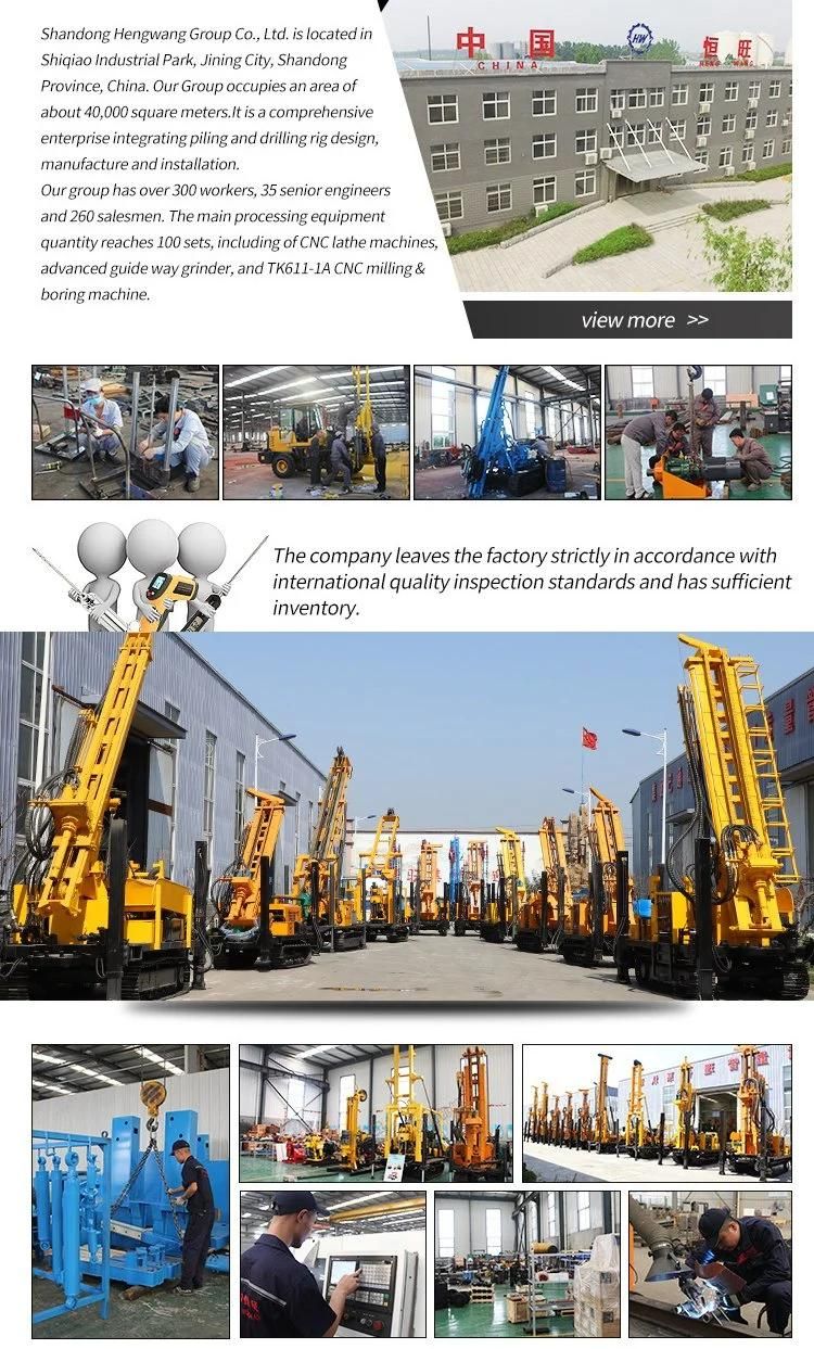Engine Power 73kw Depth 160m Hydraulic Crawler Well Pneumatic Drill Rig