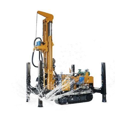 100m, 150m, 200m, 300m, 350m, 600meters Steel Crawler Mounted Rotary Portable Water Well Drilling Rig Machine