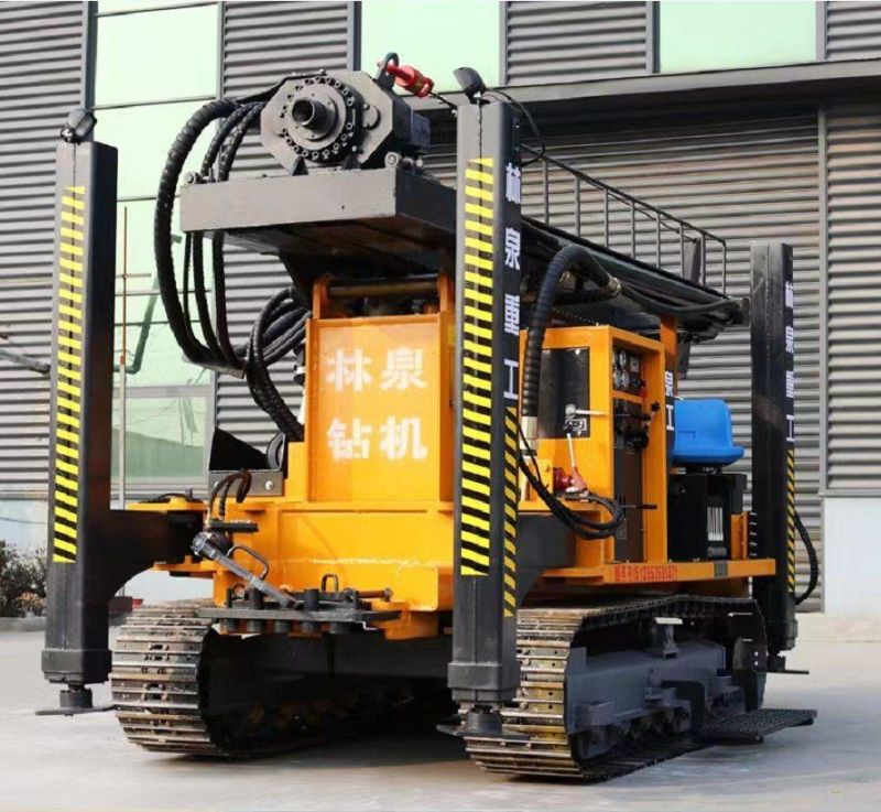 200 Meter Wheeled Type Pneumatic Huge Bore Water Well Drilling Rig Drilling Machine