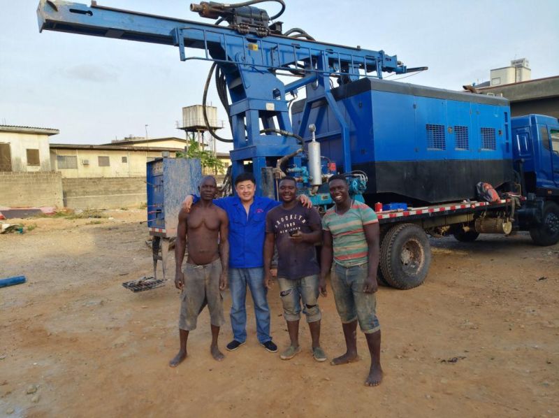 Truck Mounted 400m Water Drilling DTH Drilling Machine with Mud Pump