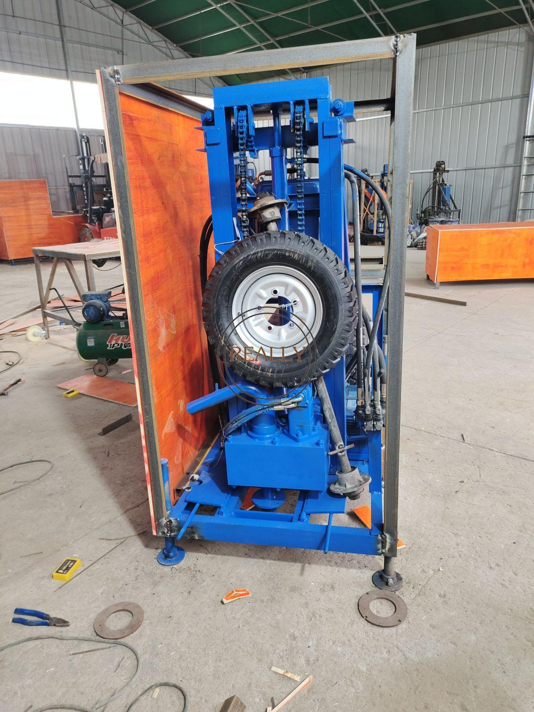 100m Deepth Portable Borehole Well Drilling Rig Diesel 22HP Drilling Rig Machine Water Well Drilling Machine