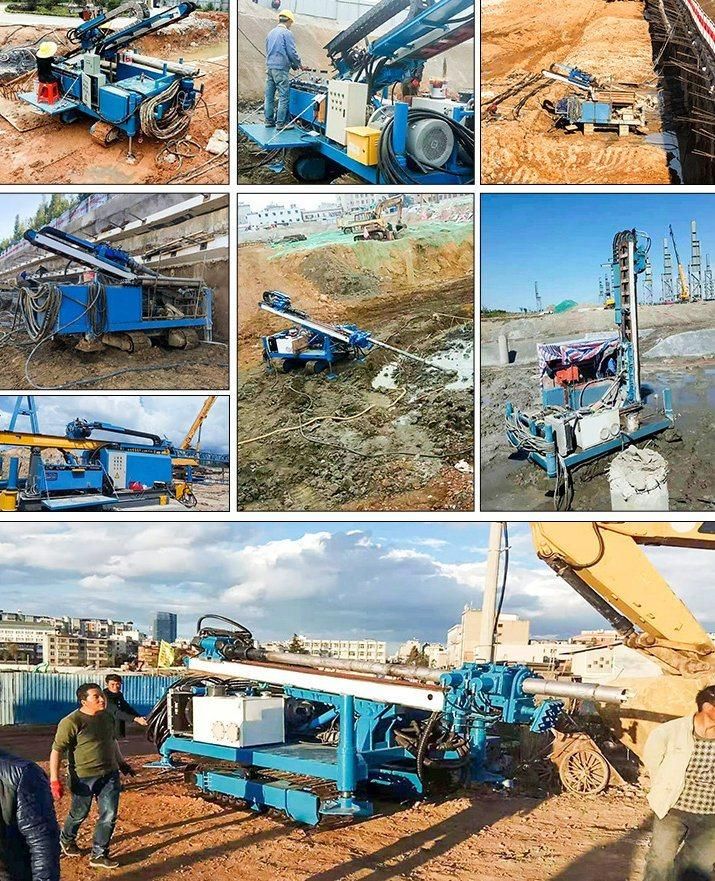High-Efficiency Drill Depth 150m Hydraulic Rotary Percussive Ground Anchor Drilling Rig Crawler Anchor Drill Rig