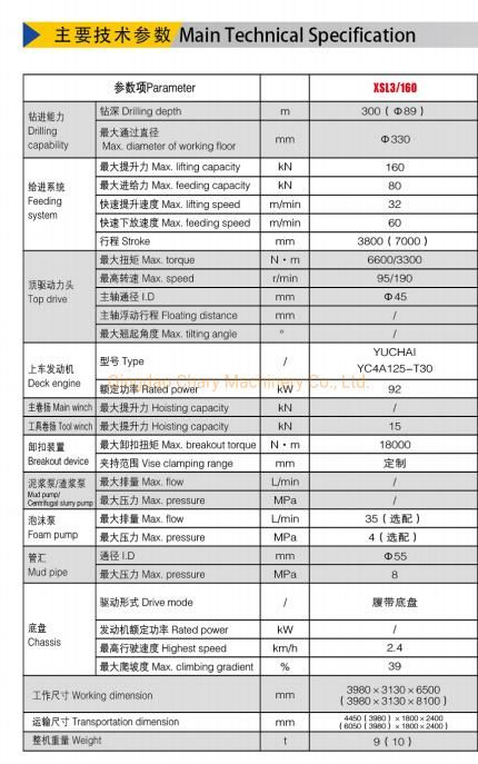 Piling Machinery Water Well Earth Hole Rotary Drilling Rig Machine