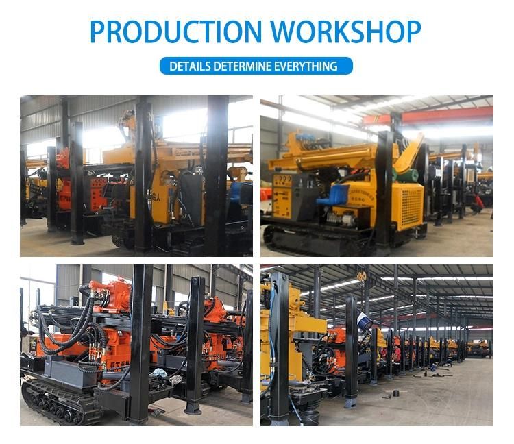 100m, 150m, 200m, 300m, 350m, 600meters Steel Crawler Mounted Water Well Drilling Rig Machine Factory Price