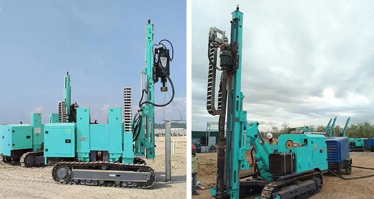 30m Depth Hydraulic Photovoltaic Pile Hole Drilling Rig