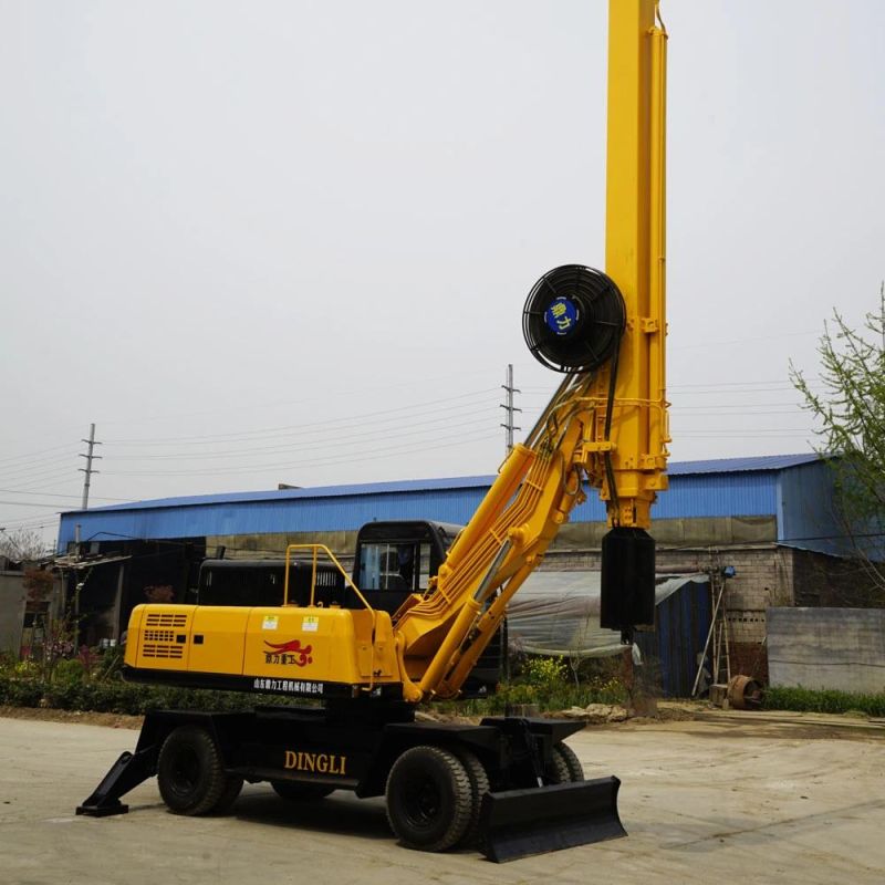Construction Square Rod Pile Rig for Water Drill/3m Borehole Drilling for Sale
